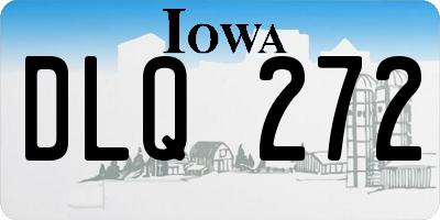 IA license plate DLQ272