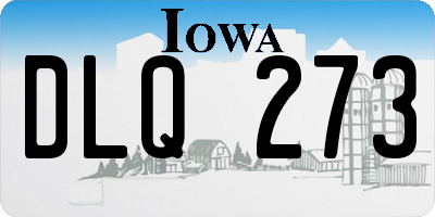 IA license plate DLQ273