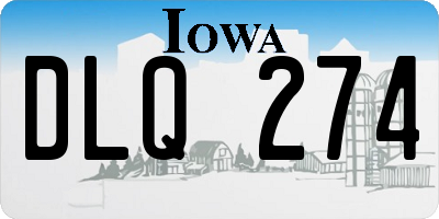IA license plate DLQ274