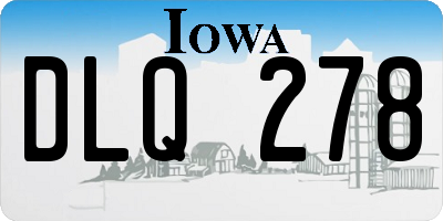 IA license plate DLQ278