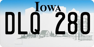 IA license plate DLQ280
