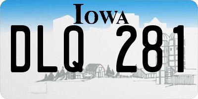 IA license plate DLQ281