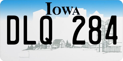 IA license plate DLQ284