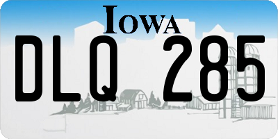 IA license plate DLQ285