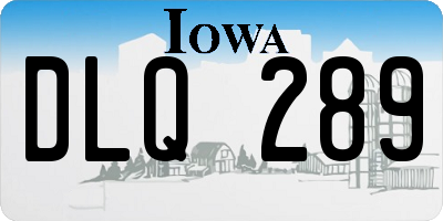 IA license plate DLQ289