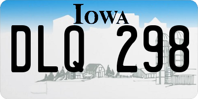 IA license plate DLQ298