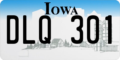 IA license plate DLQ301