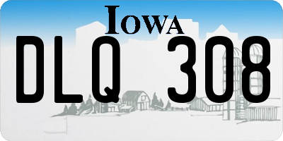 IA license plate DLQ308