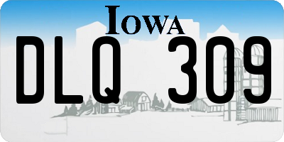 IA license plate DLQ309