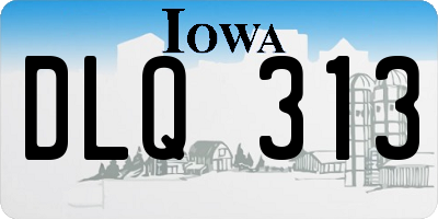 IA license plate DLQ313