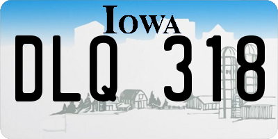 IA license plate DLQ318