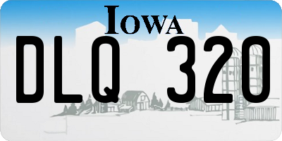 IA license plate DLQ320