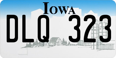 IA license plate DLQ323