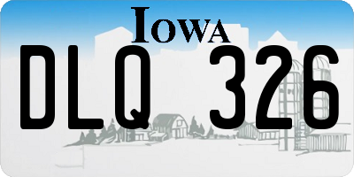 IA license plate DLQ326