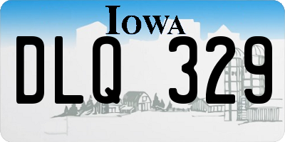 IA license plate DLQ329