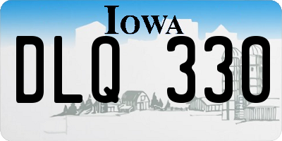 IA license plate DLQ330