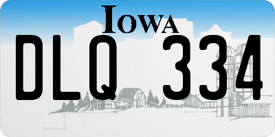IA license plate DLQ334