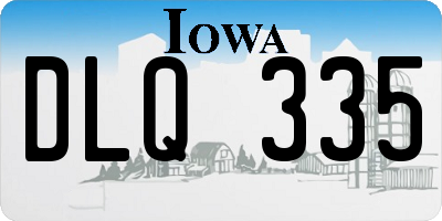 IA license plate DLQ335