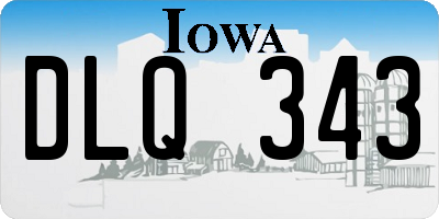 IA license plate DLQ343