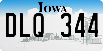 IA license plate DLQ344