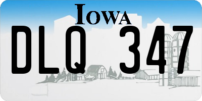 IA license plate DLQ347