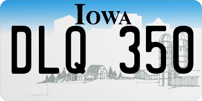 IA license plate DLQ350