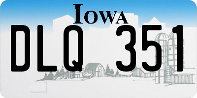 IA license plate DLQ351