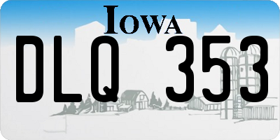 IA license plate DLQ353