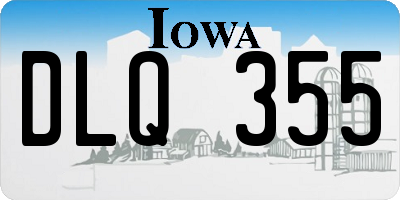 IA license plate DLQ355