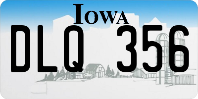 IA license plate DLQ356