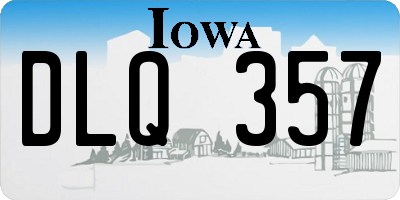 IA license plate DLQ357