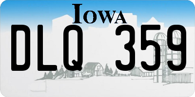 IA license plate DLQ359