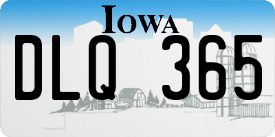 IA license plate DLQ365