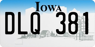 IA license plate DLQ381