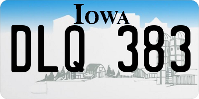 IA license plate DLQ383
