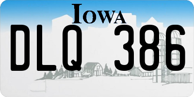 IA license plate DLQ386