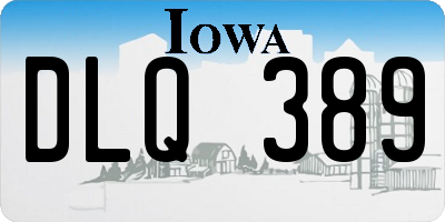IA license plate DLQ389