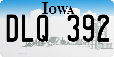 IA license plate DLQ392