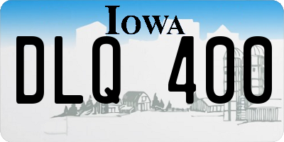 IA license plate DLQ400