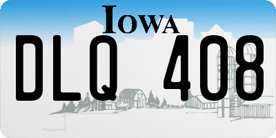 IA license plate DLQ408