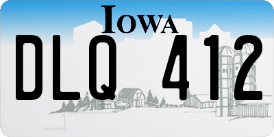 IA license plate DLQ412