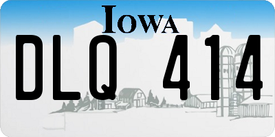 IA license plate DLQ414
