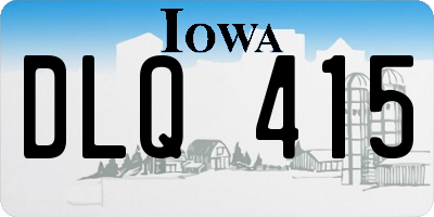 IA license plate DLQ415