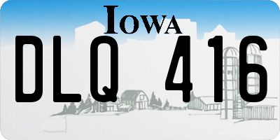 IA license plate DLQ416