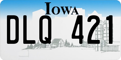 IA license plate DLQ421