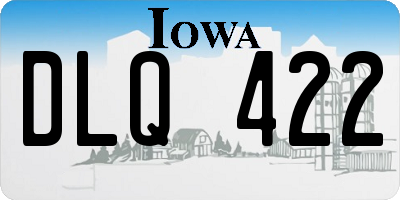 IA license plate DLQ422