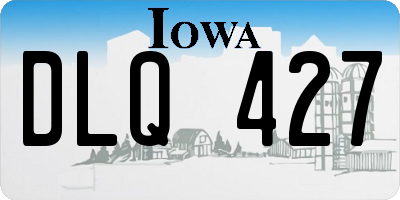 IA license plate DLQ427