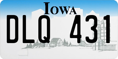 IA license plate DLQ431