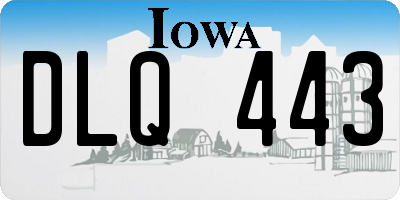 IA license plate DLQ443