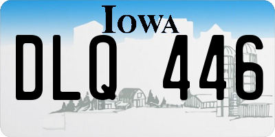 IA license plate DLQ446